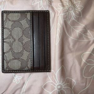 Coach Brown Leather Card Holder co